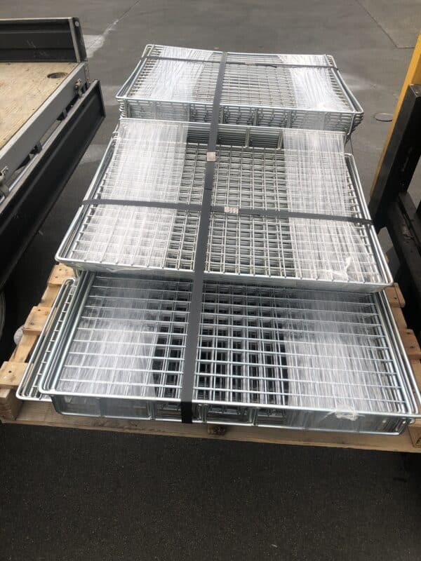 Wire shelves